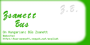 zsanett bus business card